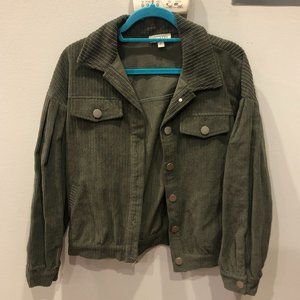Green Corduroy Jacket - Flare arms